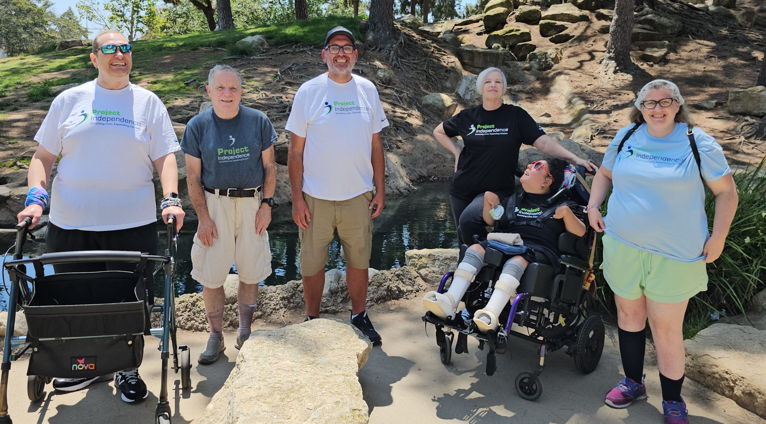 Walk for Independence 2025 group photo of our walk ambassadors at TeWinkle Park in Costa Mesa