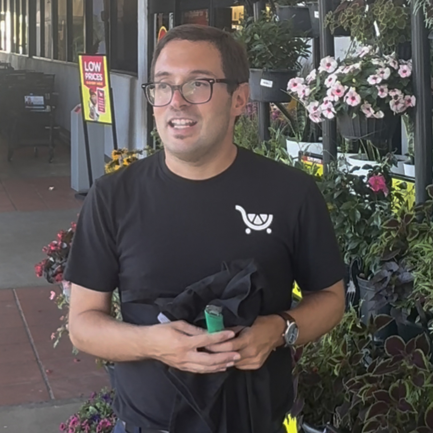 Our Project Independence job developer, Carla Compton, interviews Mathew as he’s finishing his shift at Ralphs.