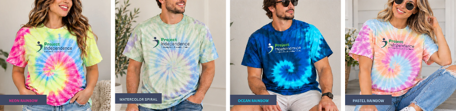 Project Independence Tie Dye Logo T-shirts