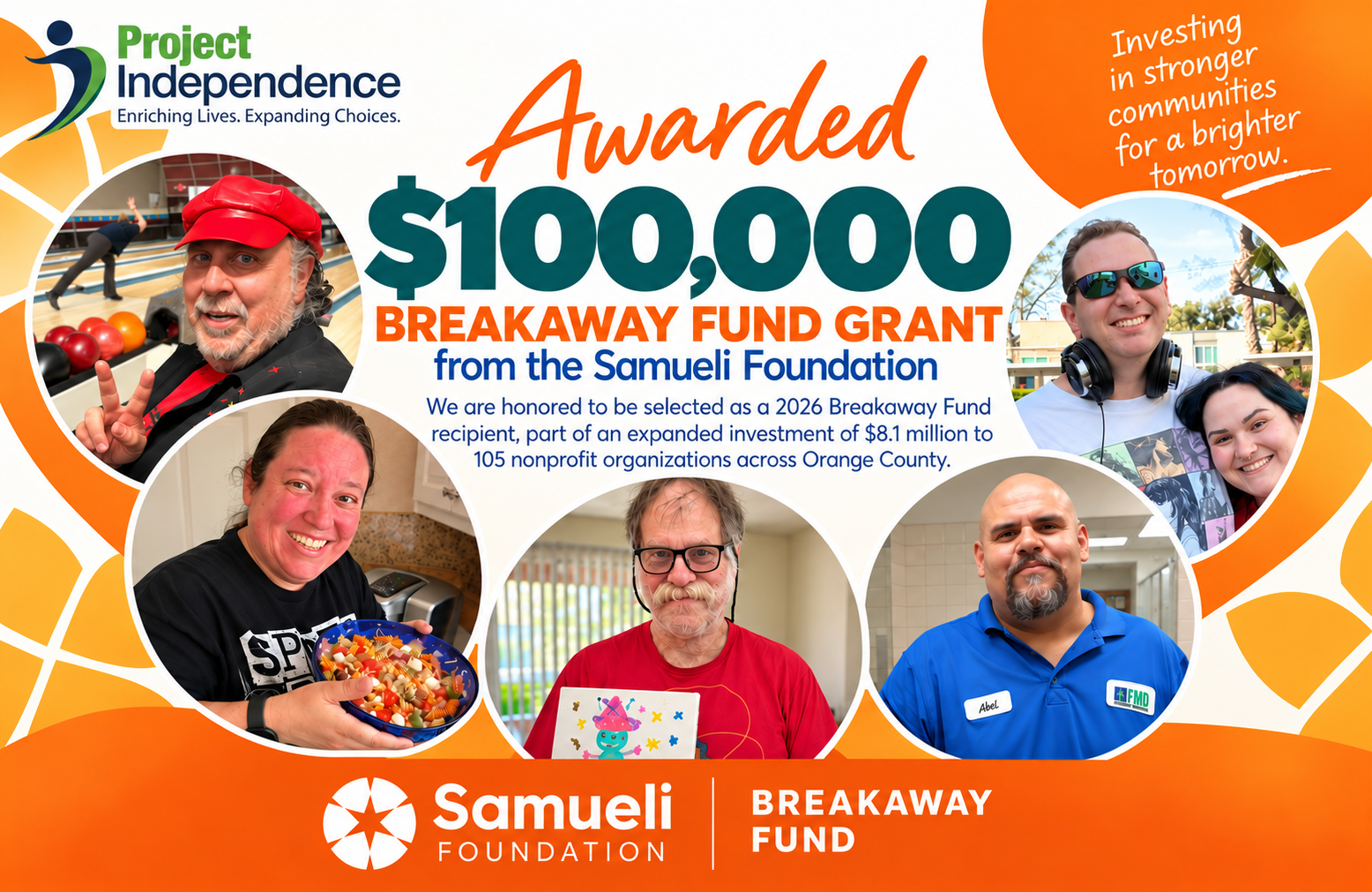Project Independence Awarded $100,000 Samueli Foundation Grant